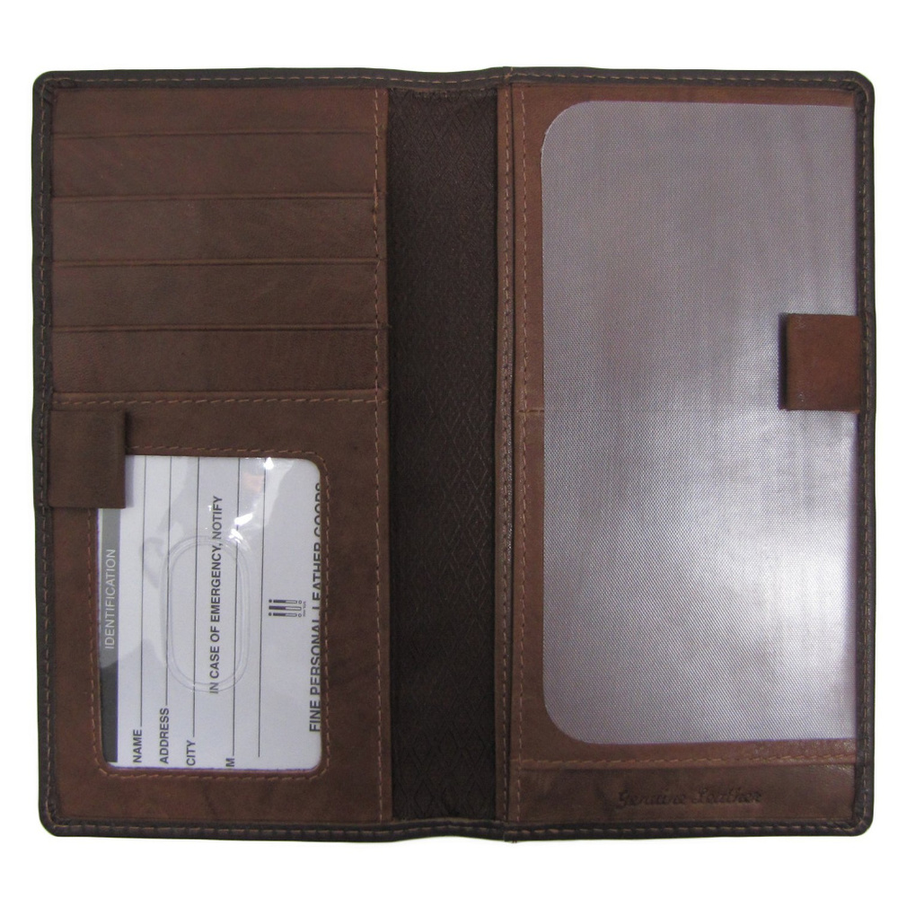 New GENUINE Leather checkbook cover wallet soft